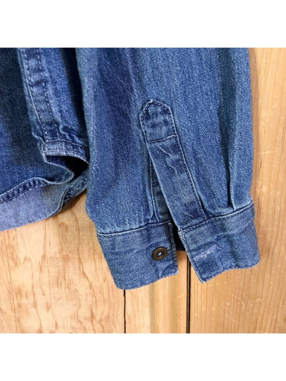 Holding Horses Womens Anthropologie Birds Sunset Denim Shirt Medium Blue SP NWOT - Picture 5 of 12